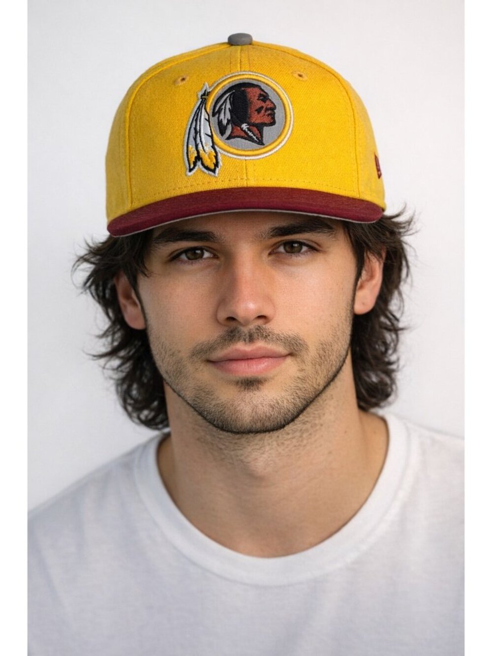 New Era 9Fifty Washington NFL Snapback Hat Yellow/Red Adjustable EUC Mens